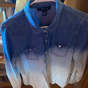 Blue Ombre Button Down Shirt